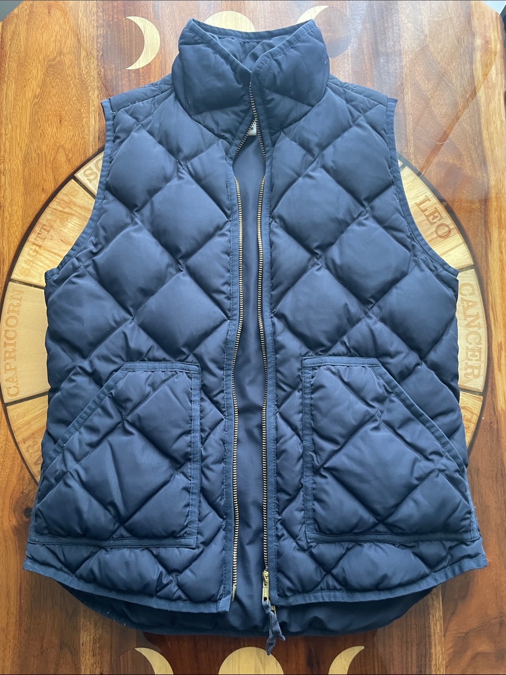 J Crew Quilted Vest Navy Down Filled Puffer